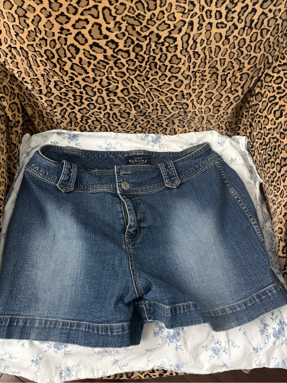 SONOMA Women's Blue Faded Denim Shorts